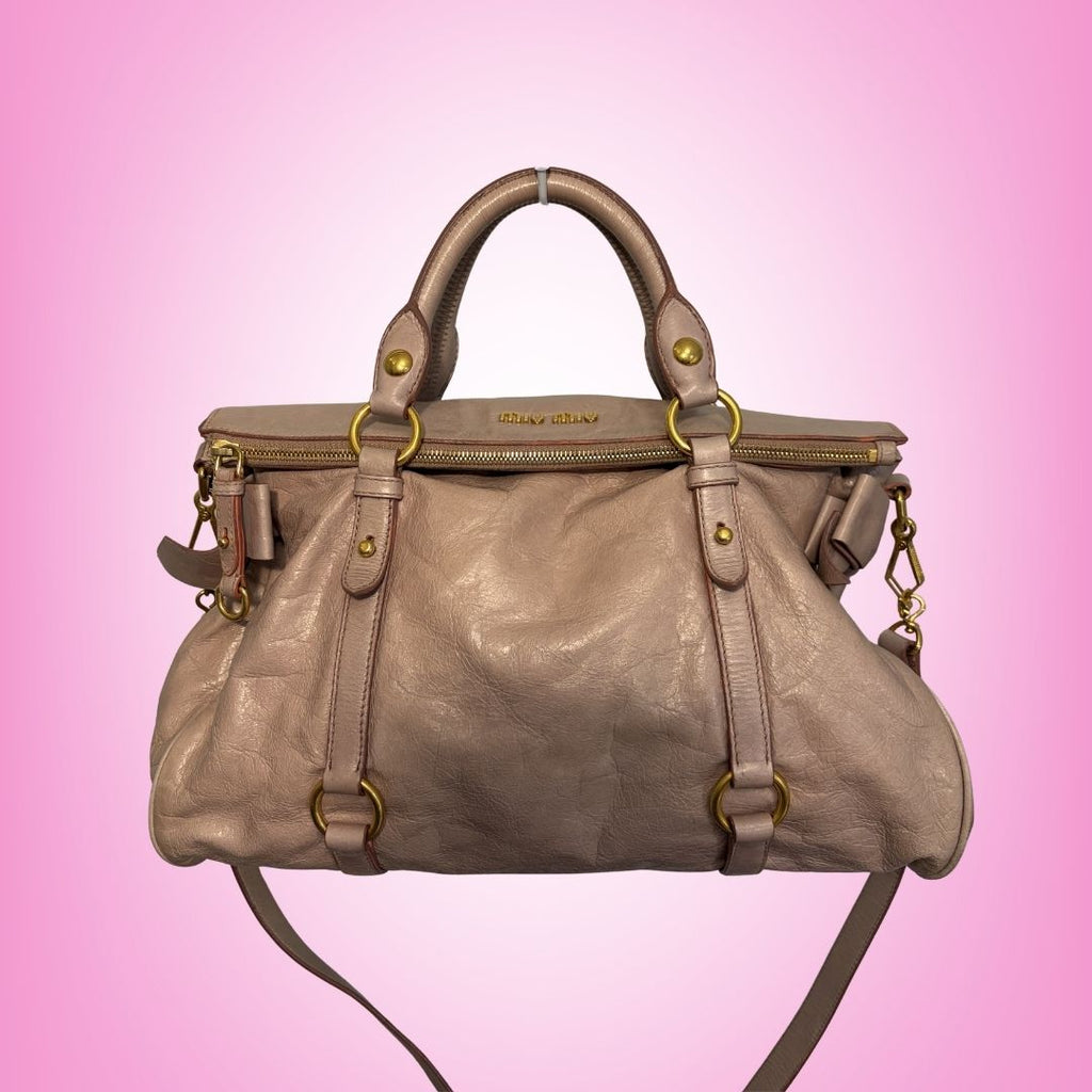 Miu Miu Vitello Bow Bag Pink