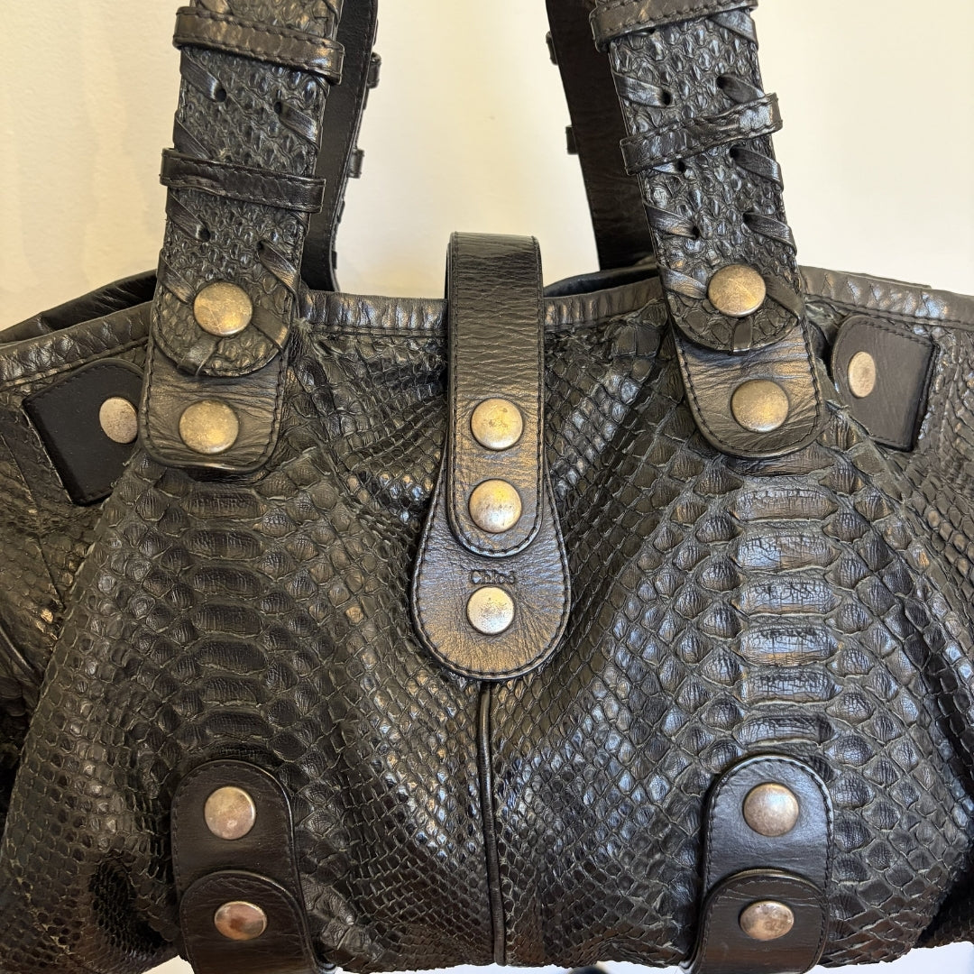 Chloe Silverado Black Python