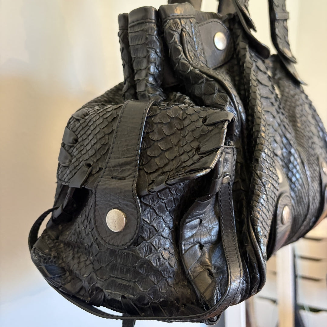 Chloe Silverado Black Python