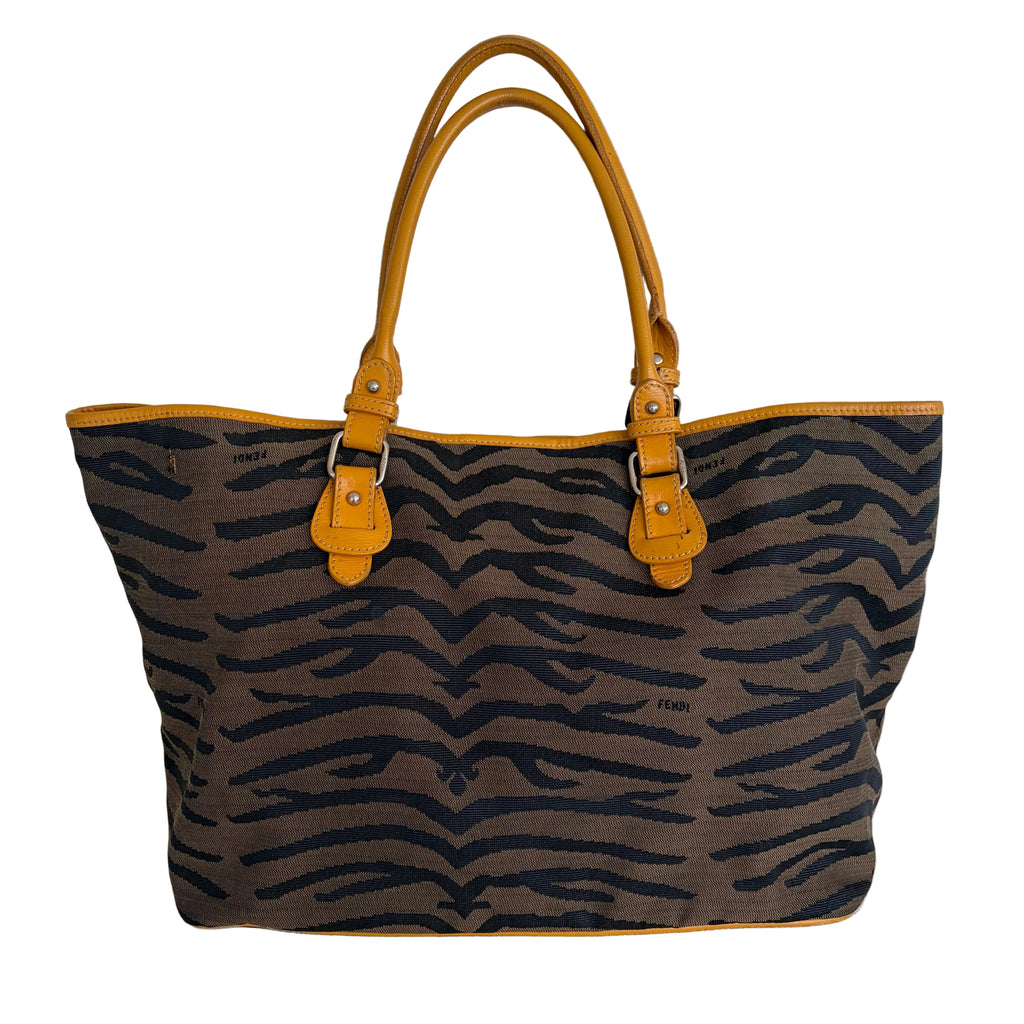 Fendi Tote Bag Tiger Print