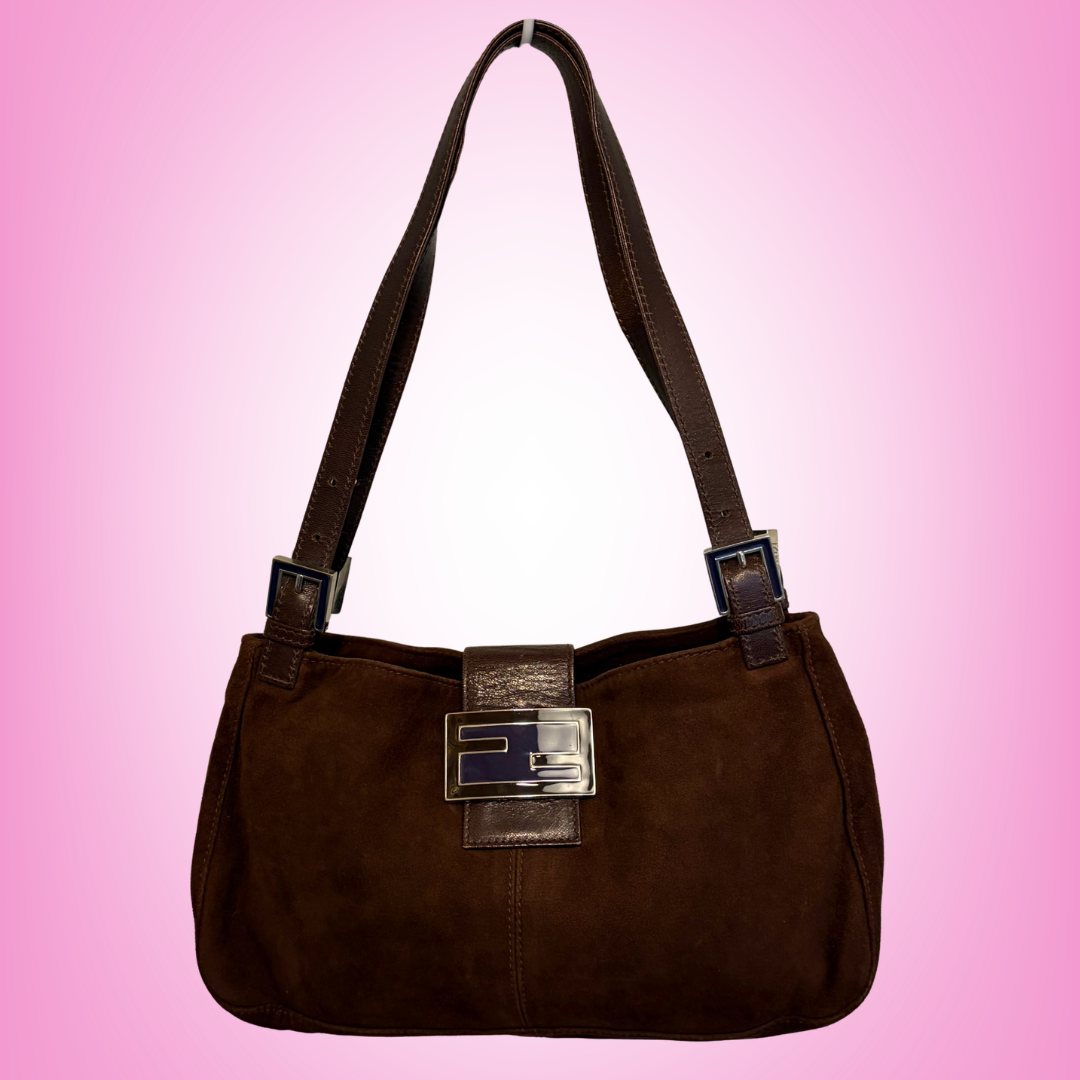 Fendi Baguette Brown Suede