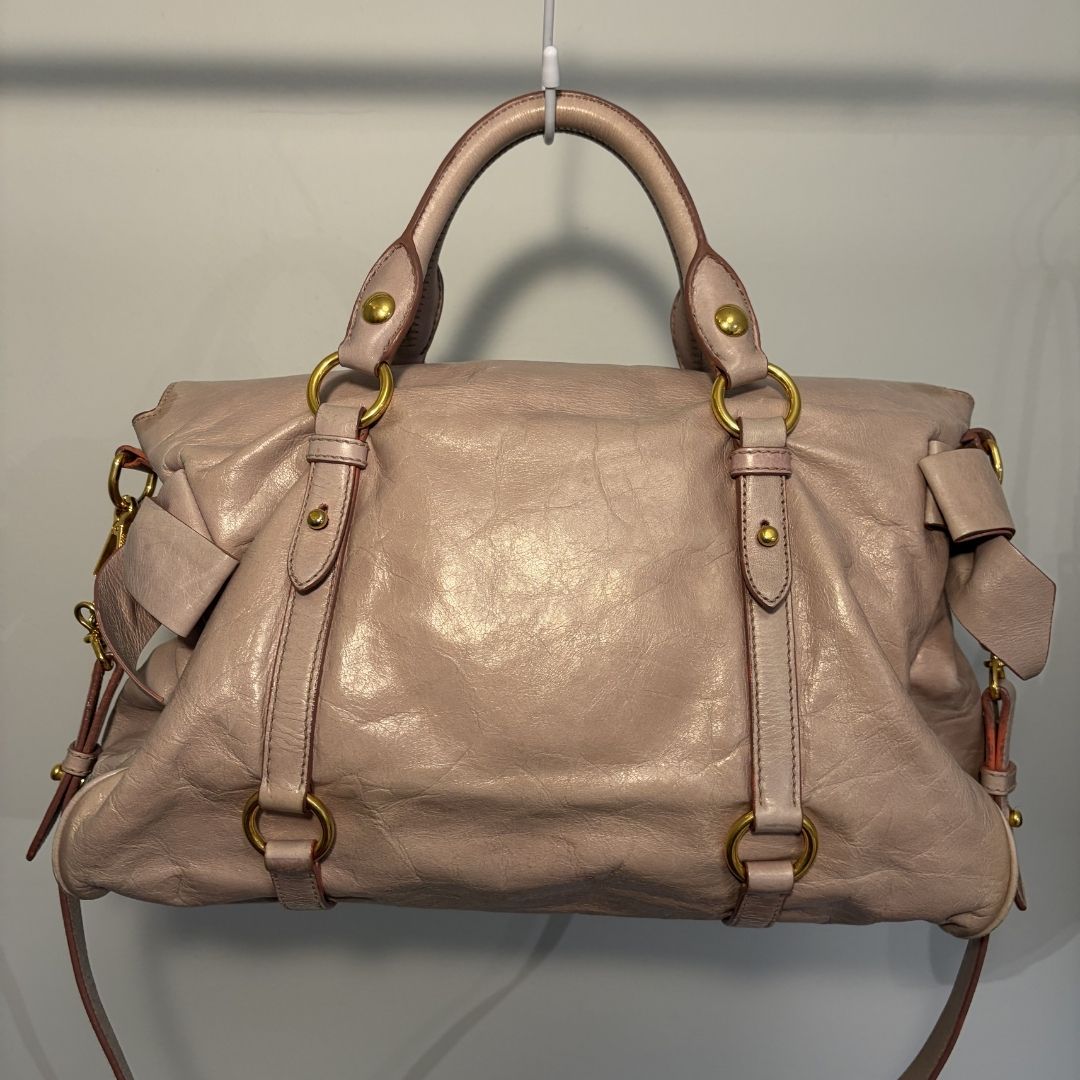 Miu Miu Vitello Bow Bag Pink