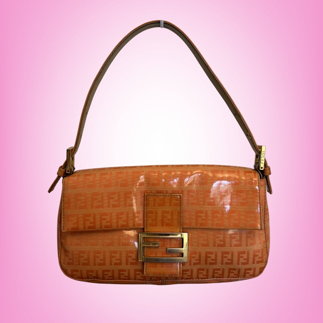 Fendi Baguette Orange Vinyl