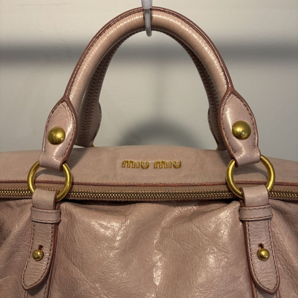 Miu Miu Vitello Bow Bag Pink