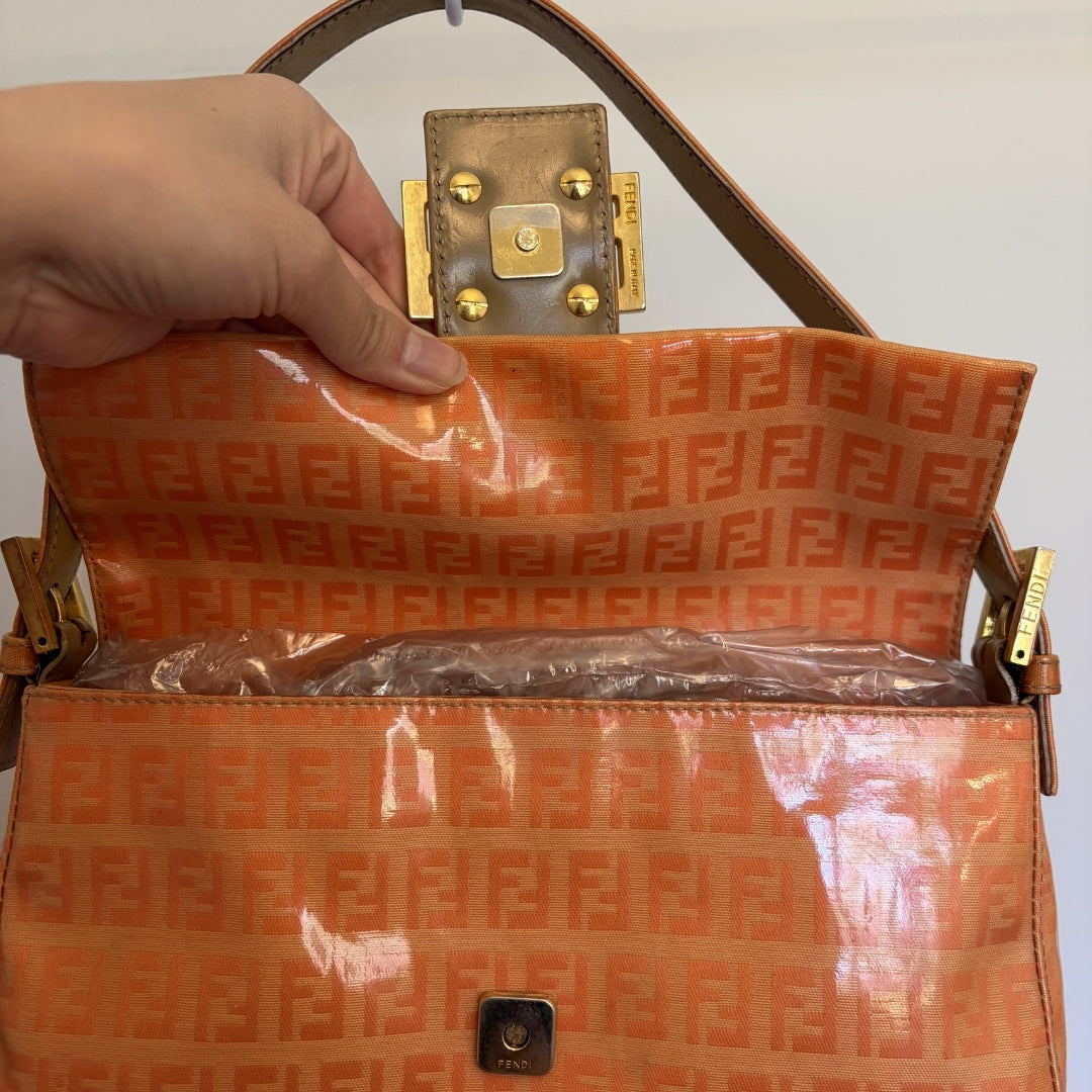 Fendi Baguette Orange Vinyl
