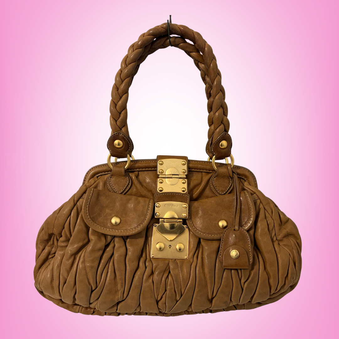 Miu Miu Matelasse Brown