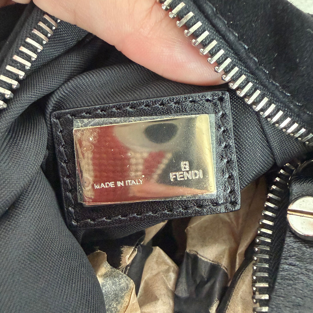 Fendi Oyster Bag Black Suede Preview
