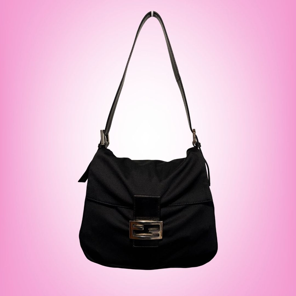 Fendi Mamma Baguette Black Neoprene