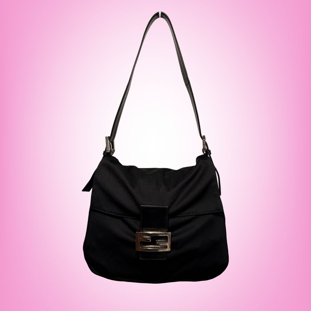 Fendi Mamma Baguette Black Neoprene