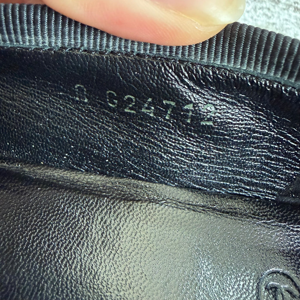 Chanel Cambon Flats Black on Black