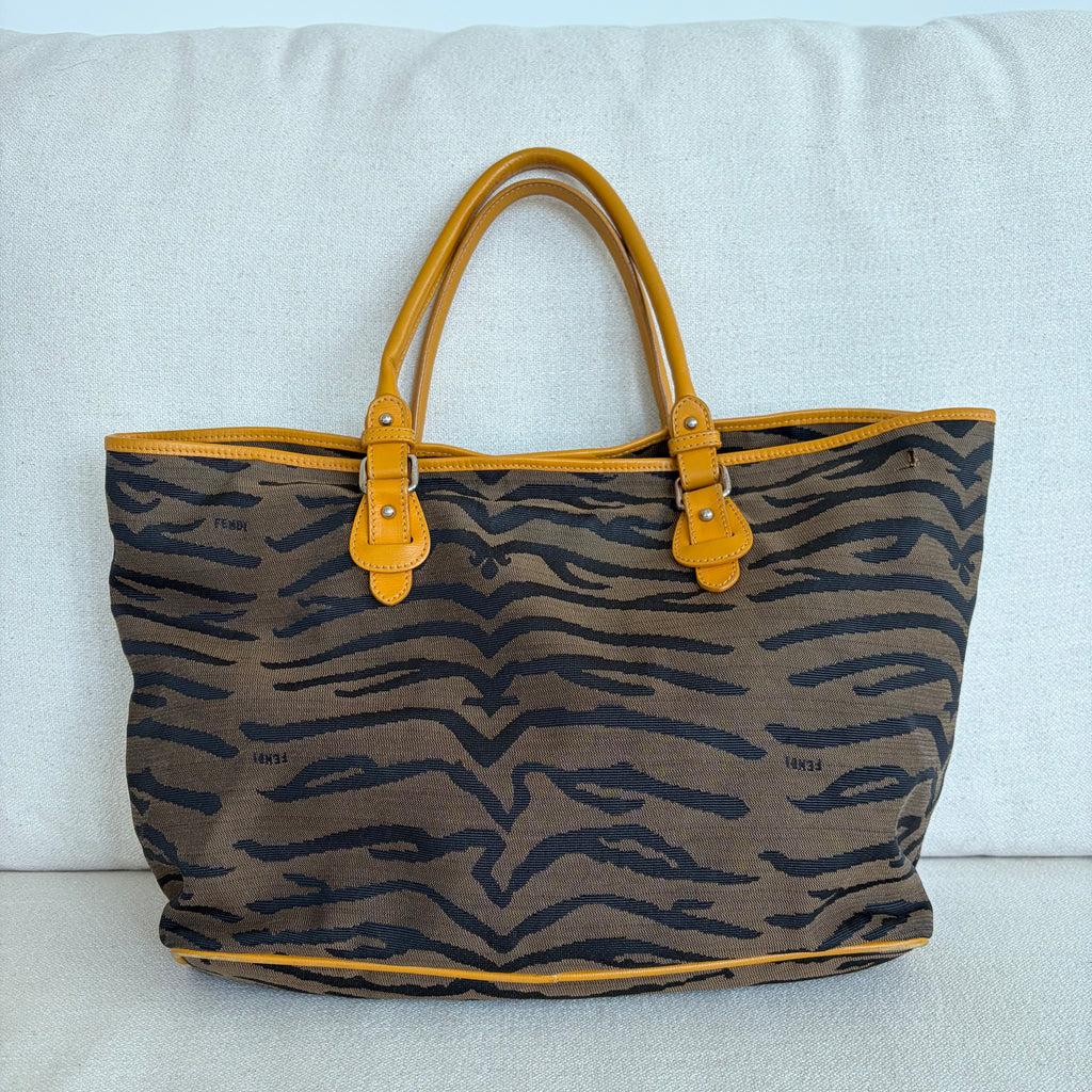 Fendi Tote Bag Tiger Print