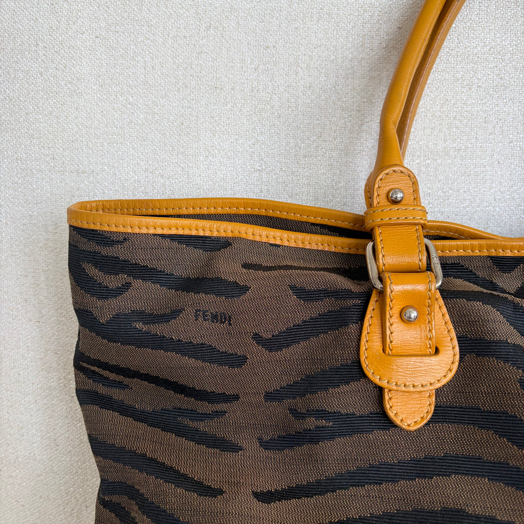 Fendi Tote Bag Tiger Print