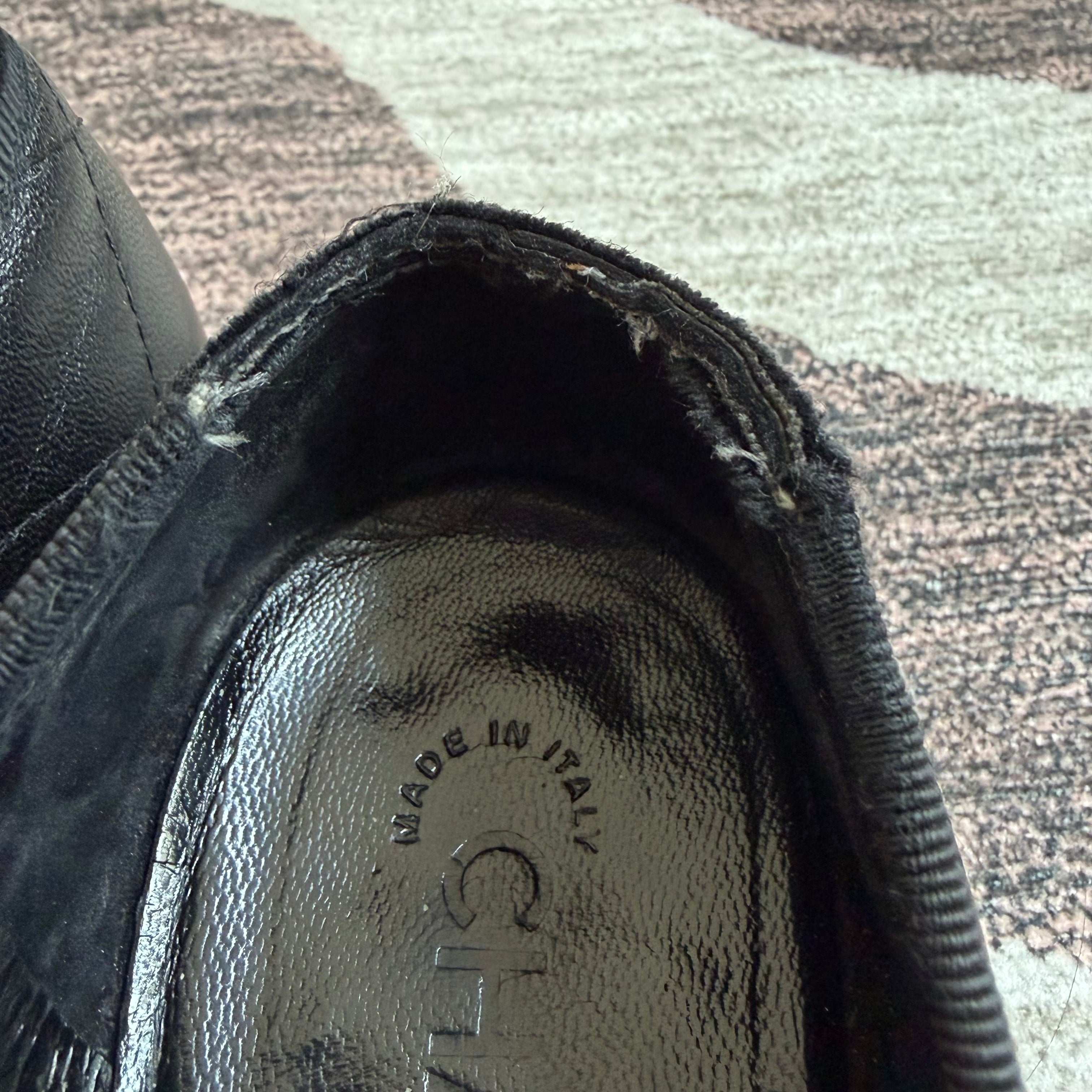 Chanel Cambon Flats Black on Black