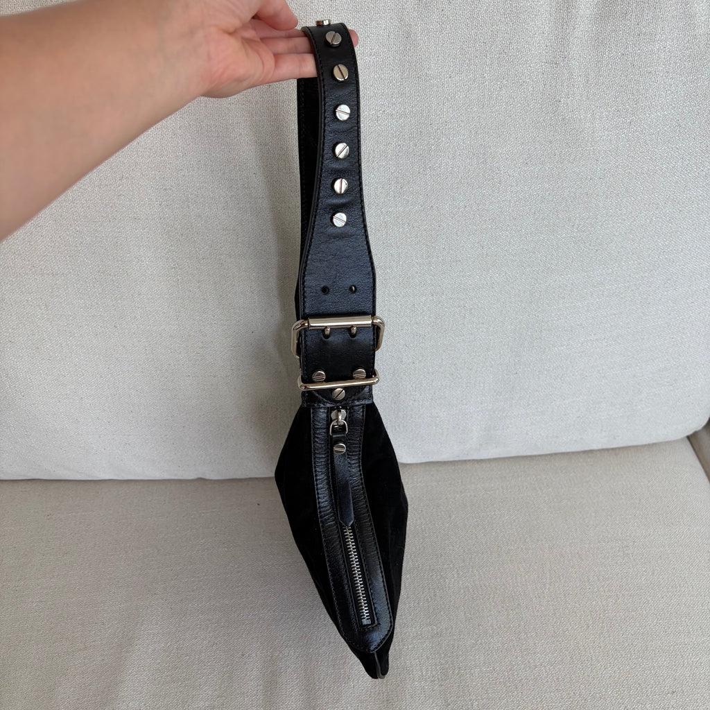 Fendi Oyster Bag Black Suede Preview
