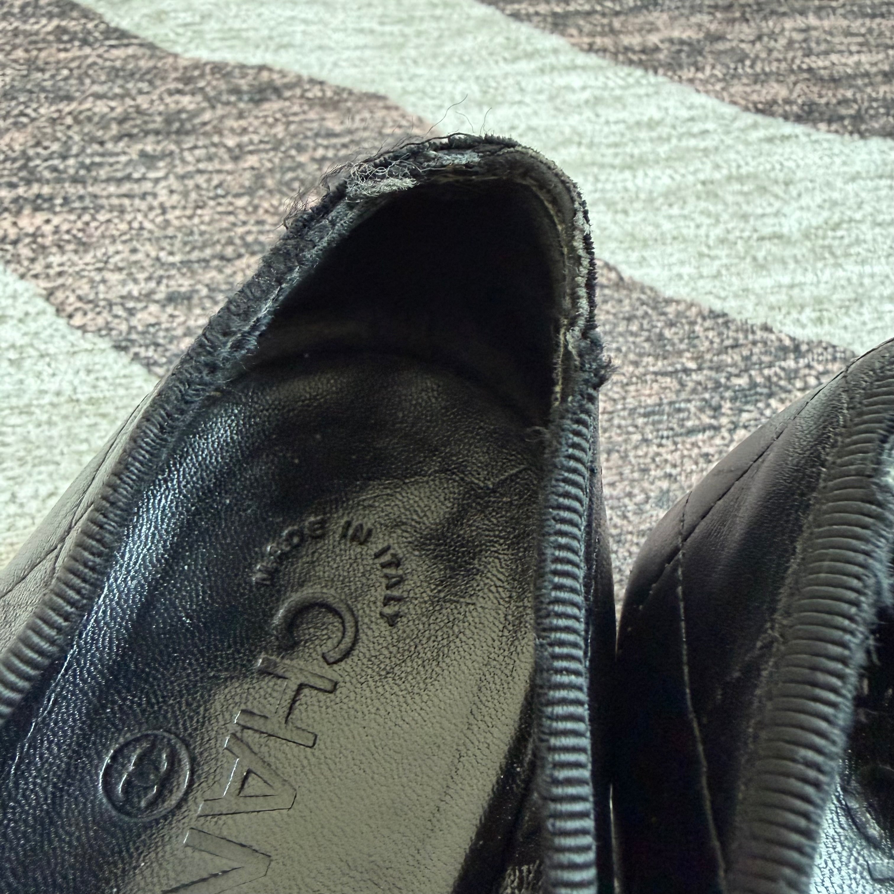 Chanel Cambon Flats Black on Black