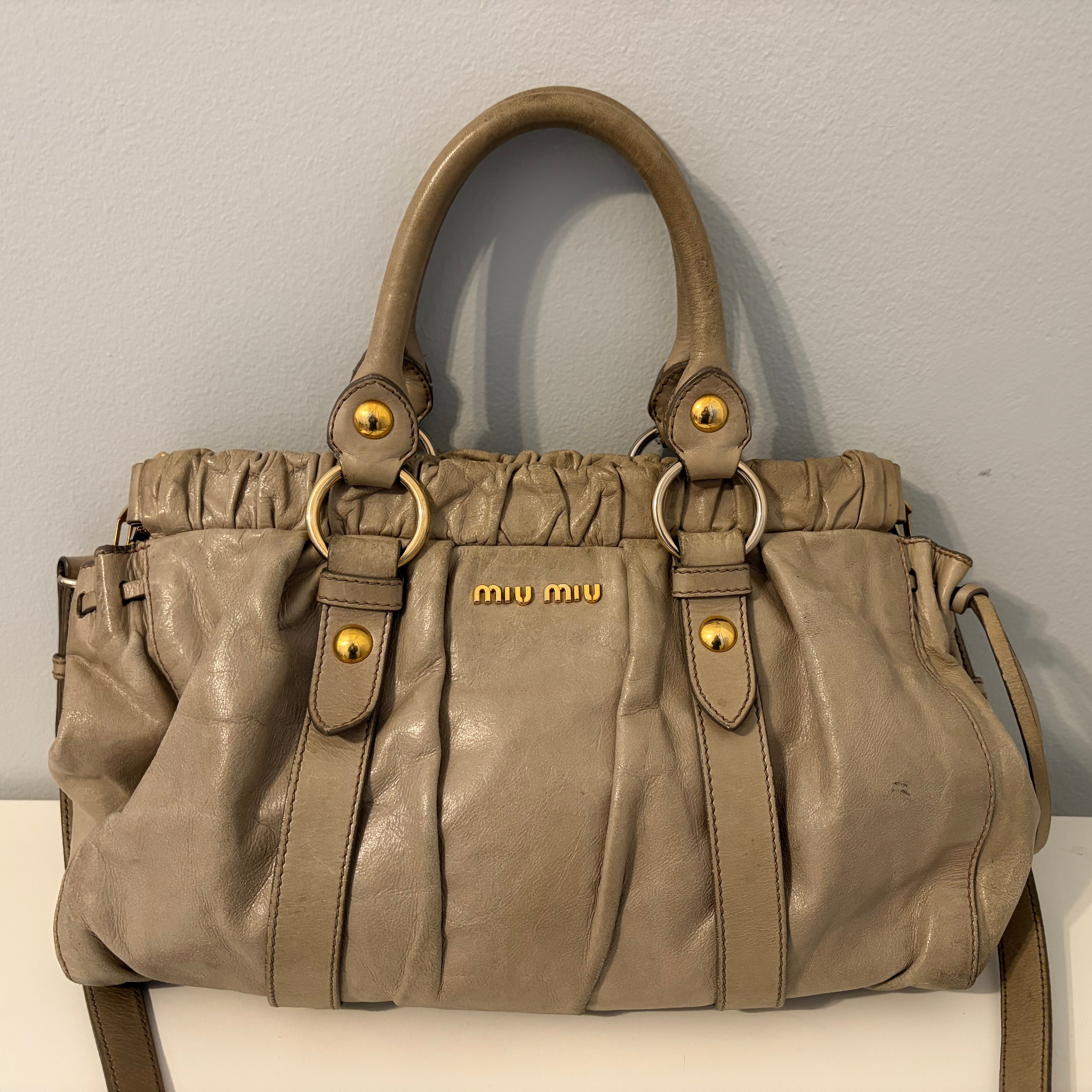 Miu Miu Vitello Taupe