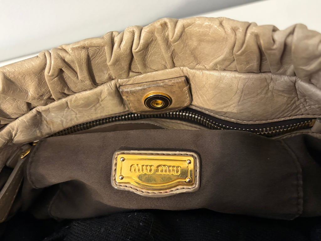 Miu Miu Vitello Taupe