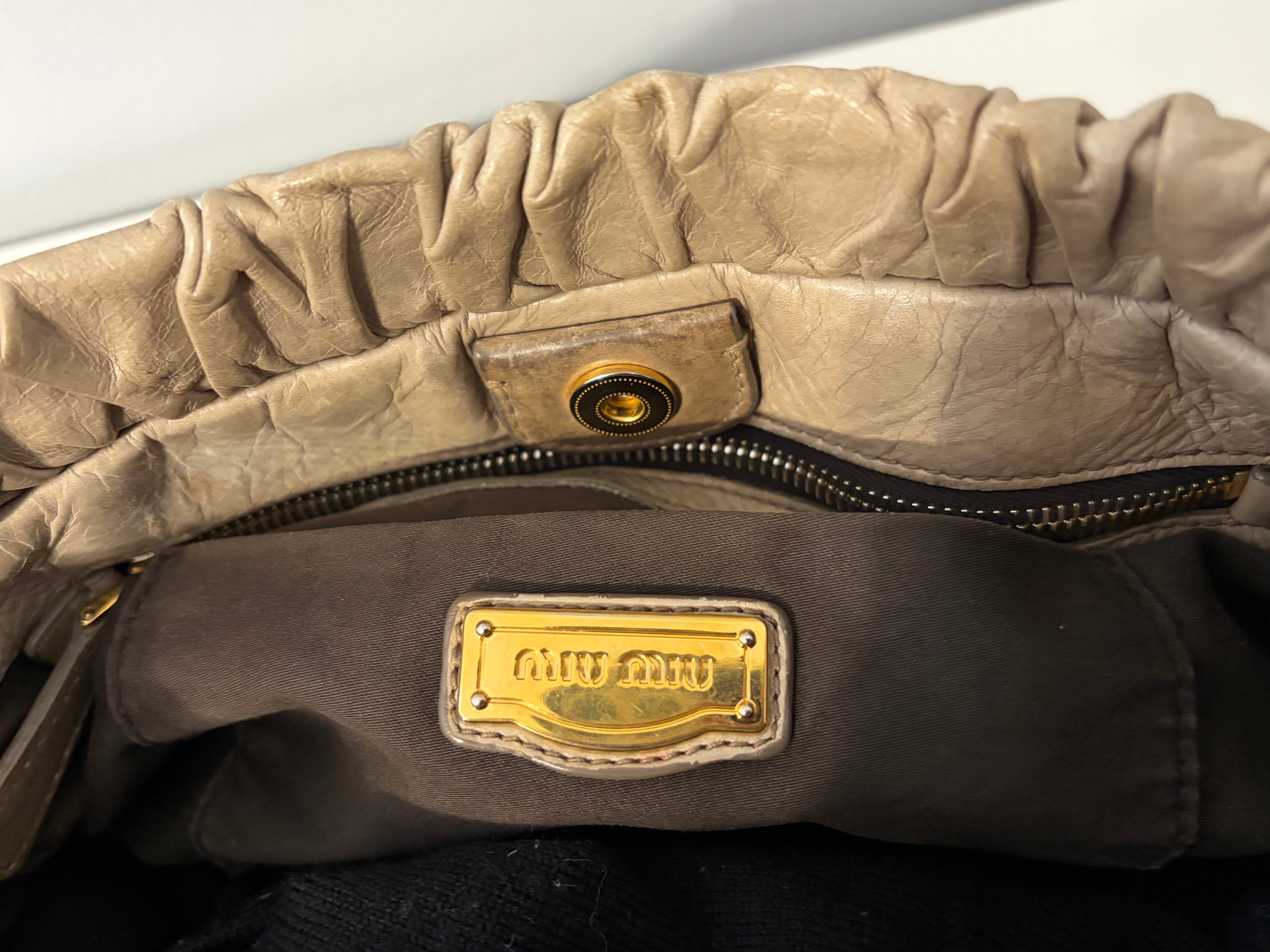 Miu Miu Vitello Taupe