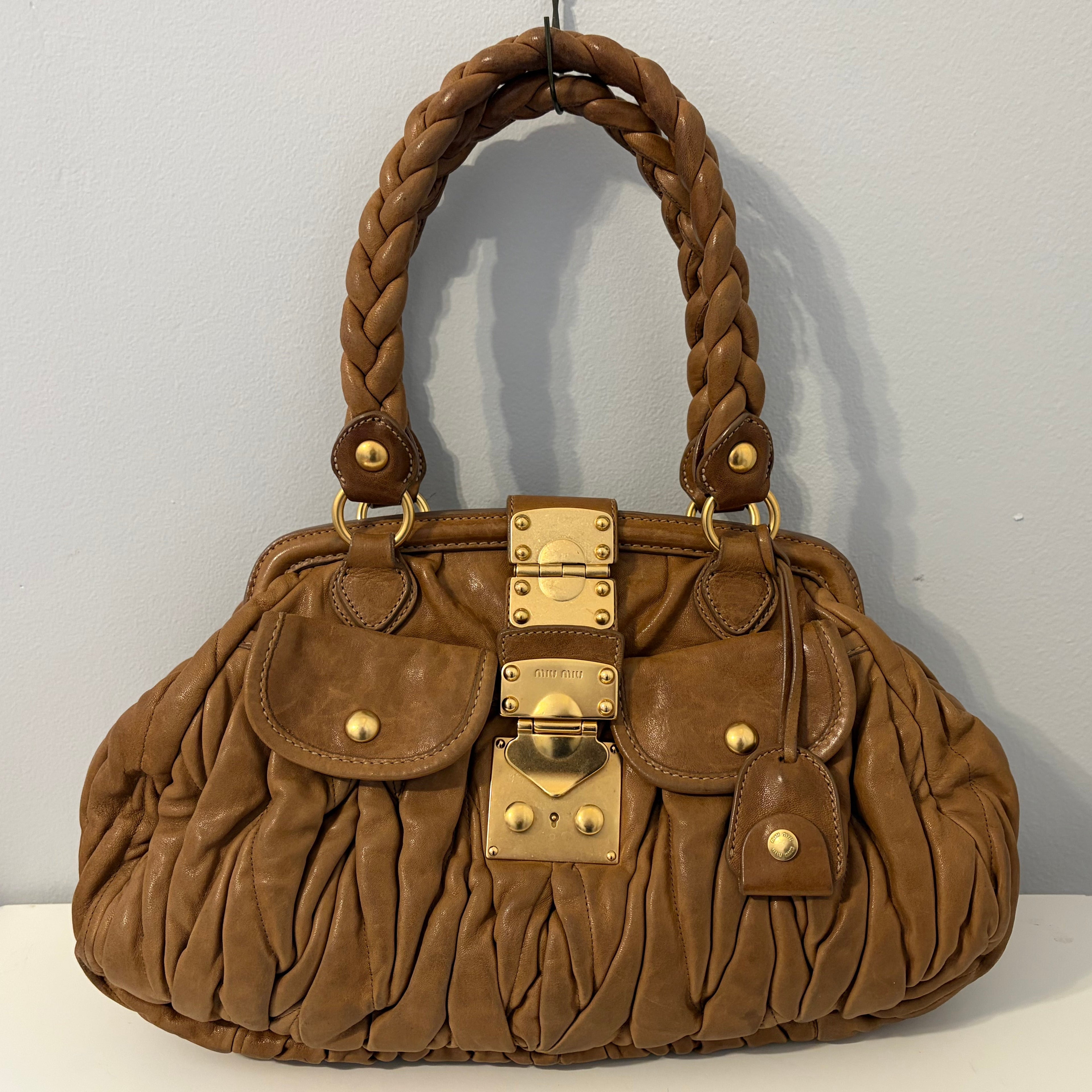 Miu Miu Matelasse Brown