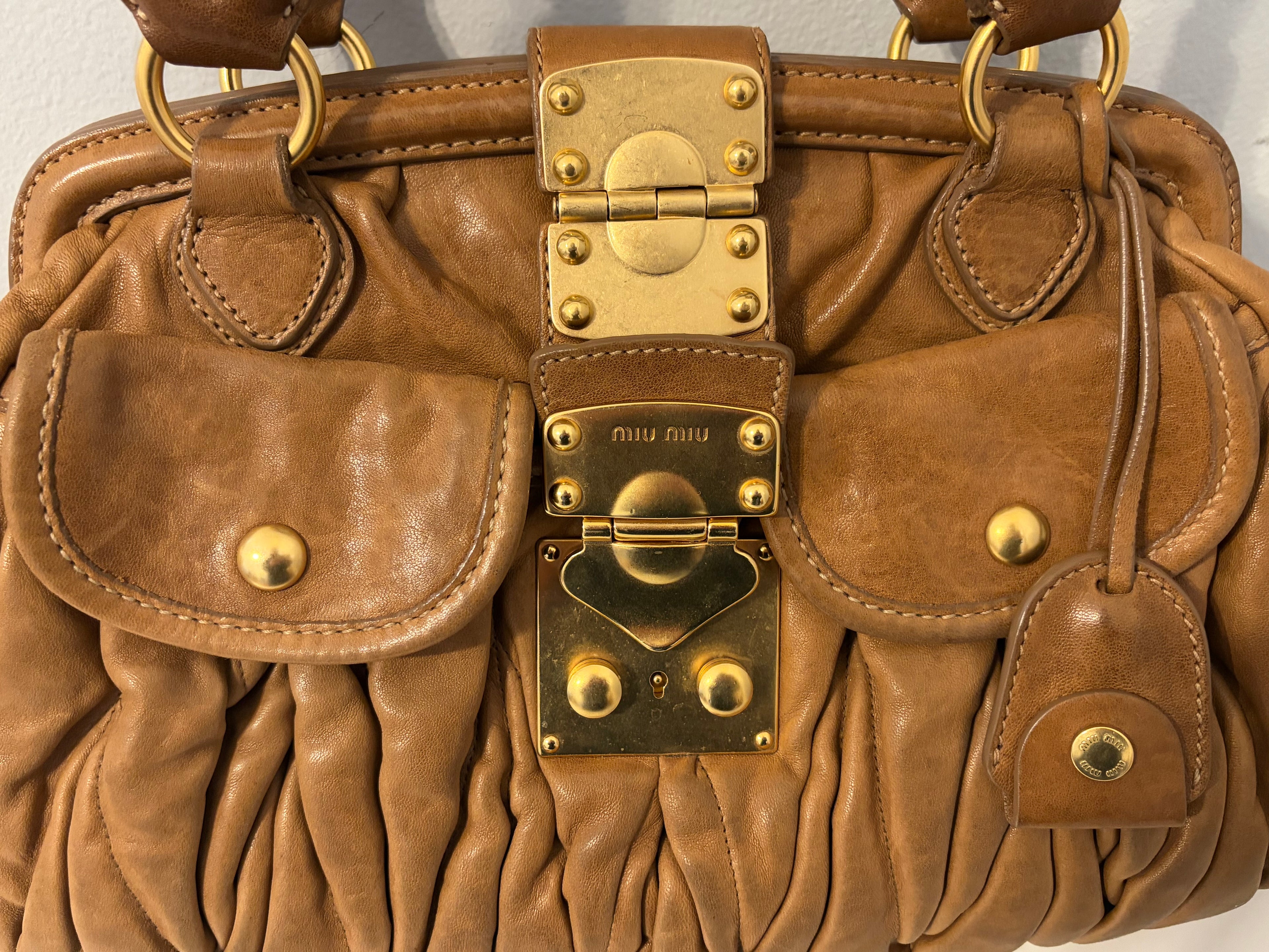 Miu Miu Matelasse Brown