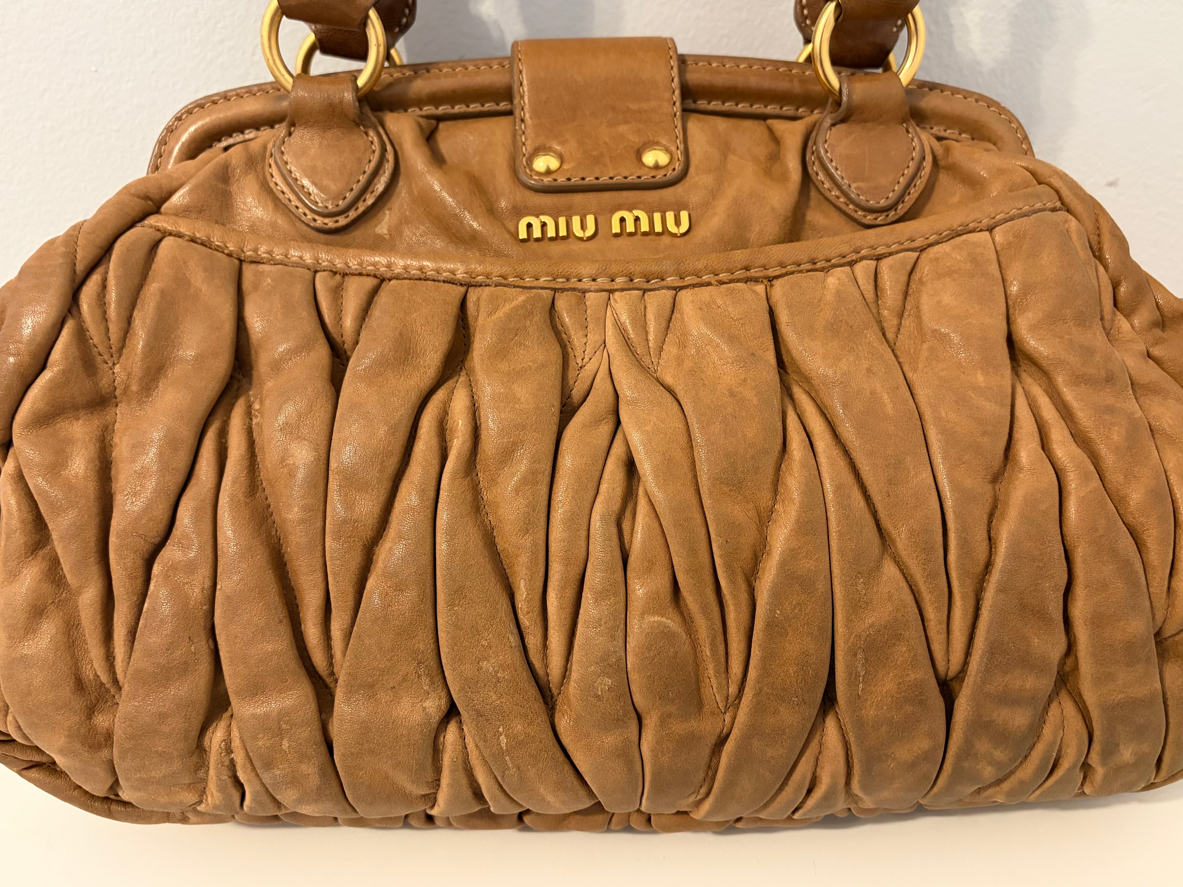 Miu Miu Matelasse Brown