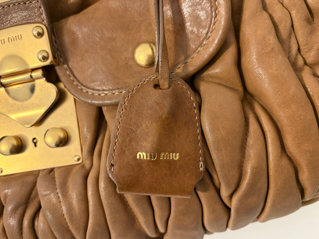 Miu Miu Matelasse Brown