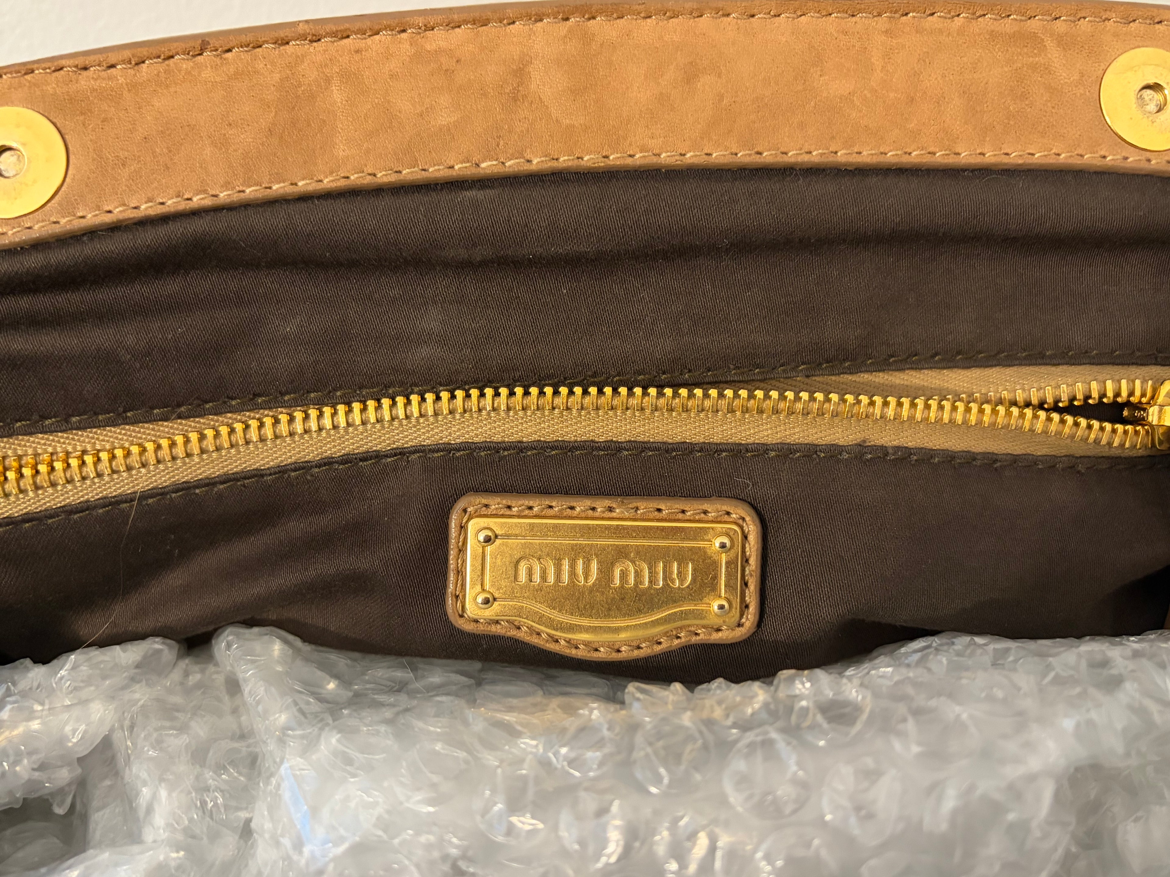 Miu Miu Matelasse Brown