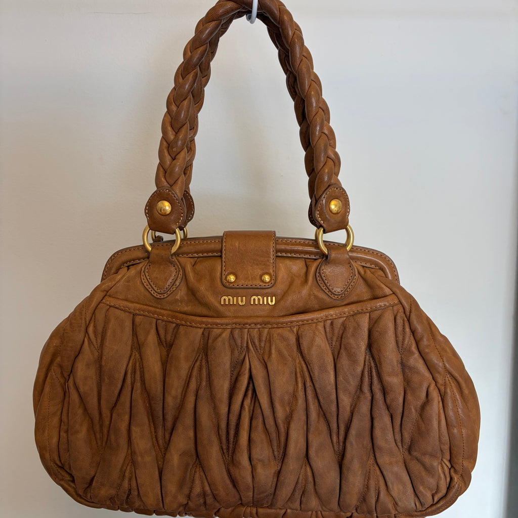 Miu Miu Matelasse Brown