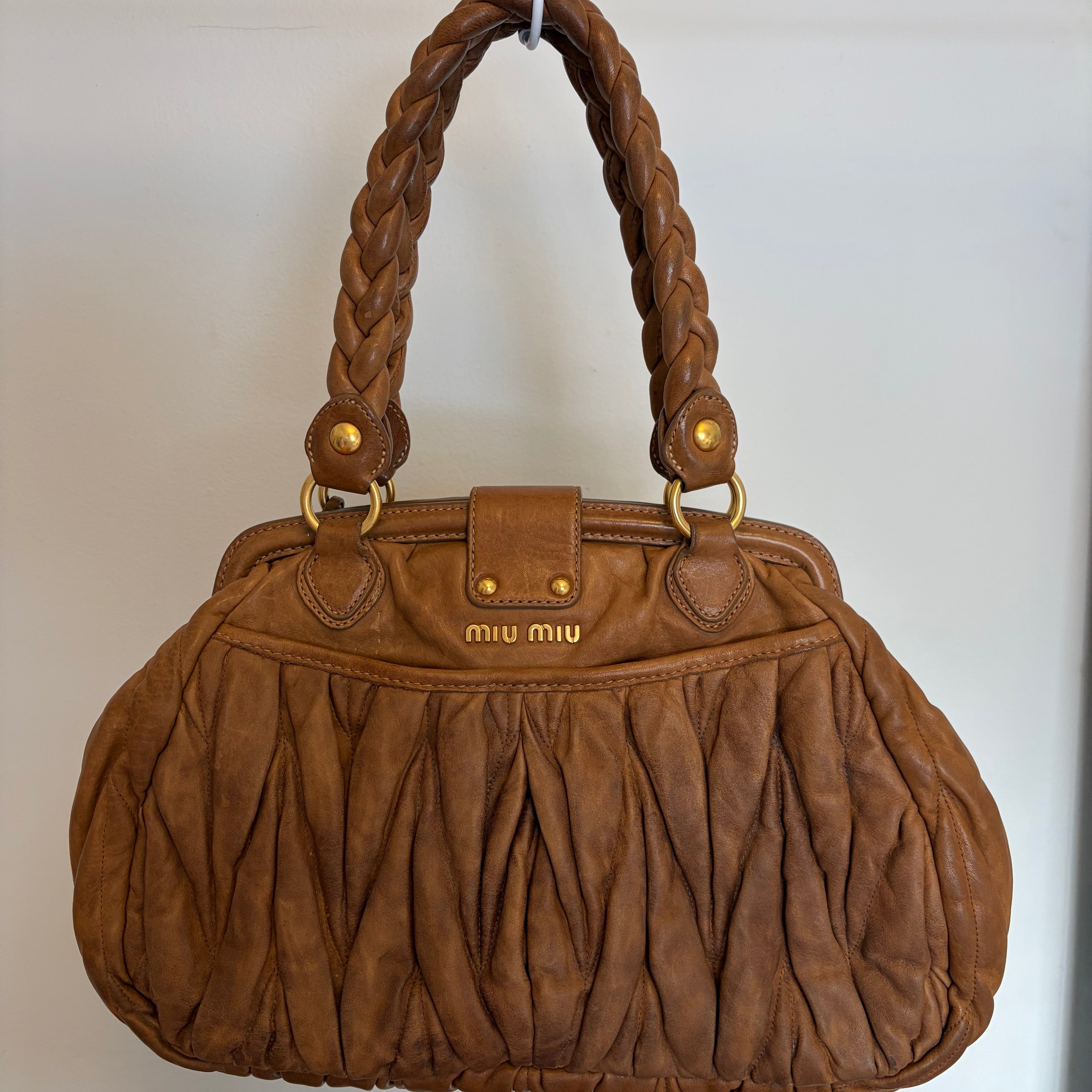 Miu Miu Matelasse Brown