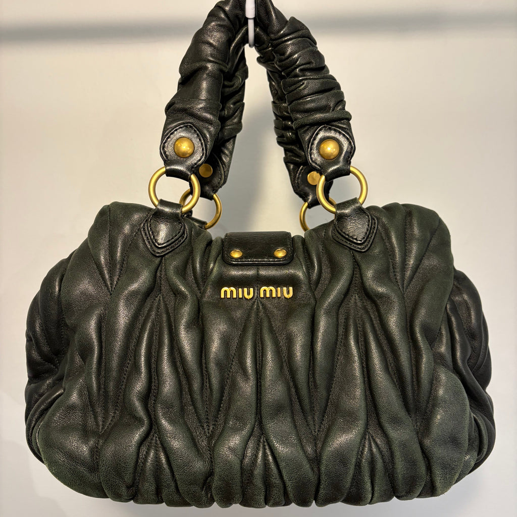 Miu Miu Matelasse Coffer Black