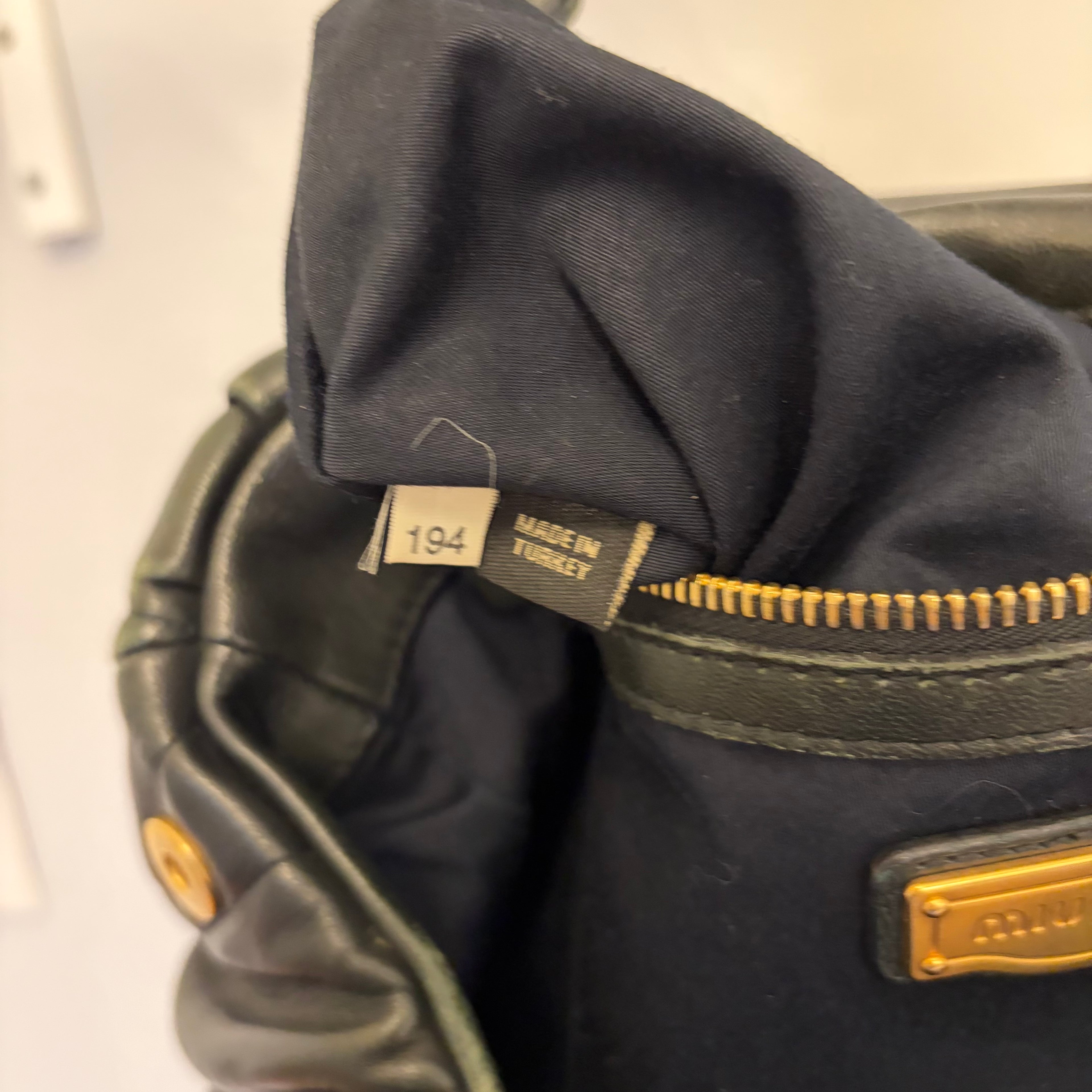 Miu Miu Matelasse Coffer Black