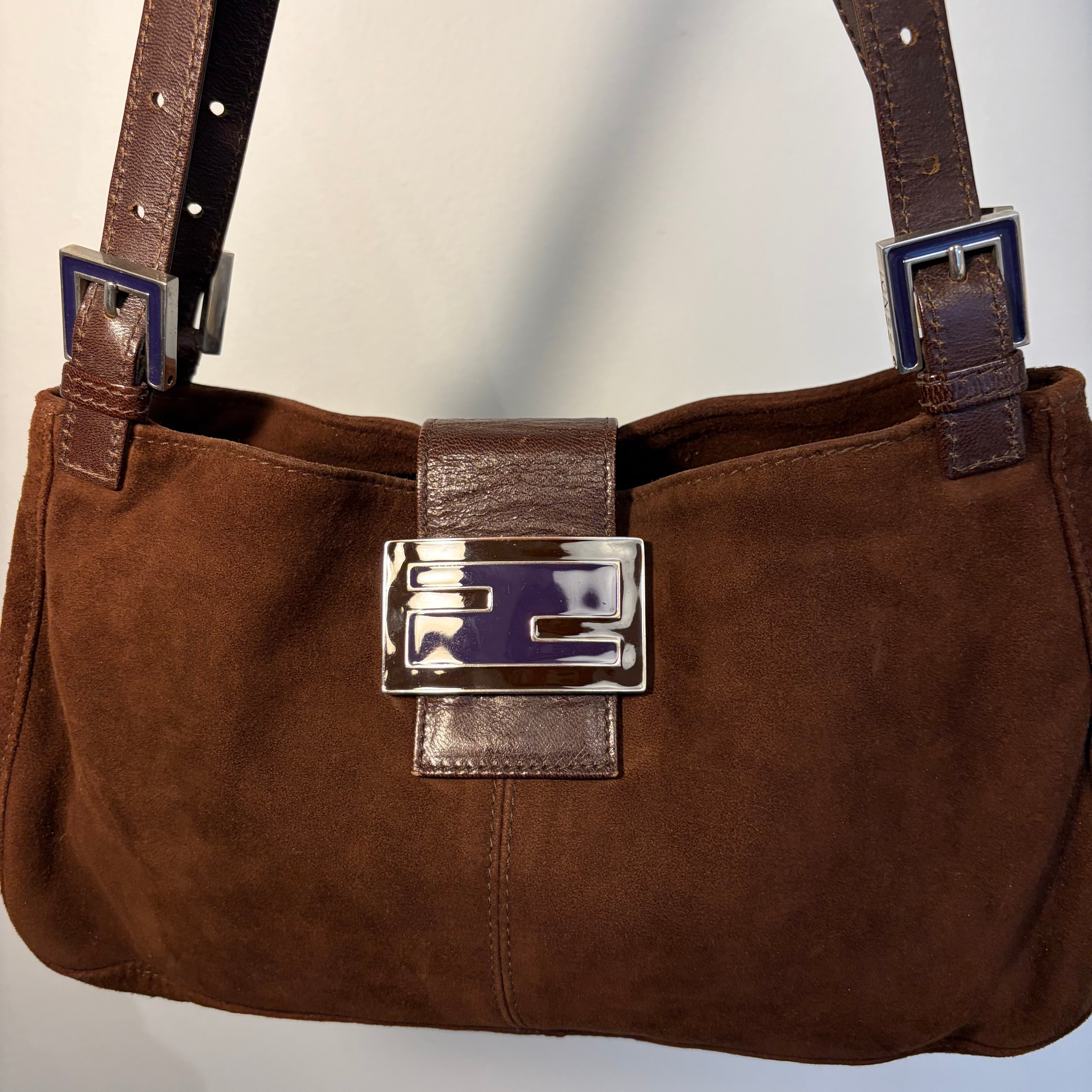 Fendi Baguette Brown Suede