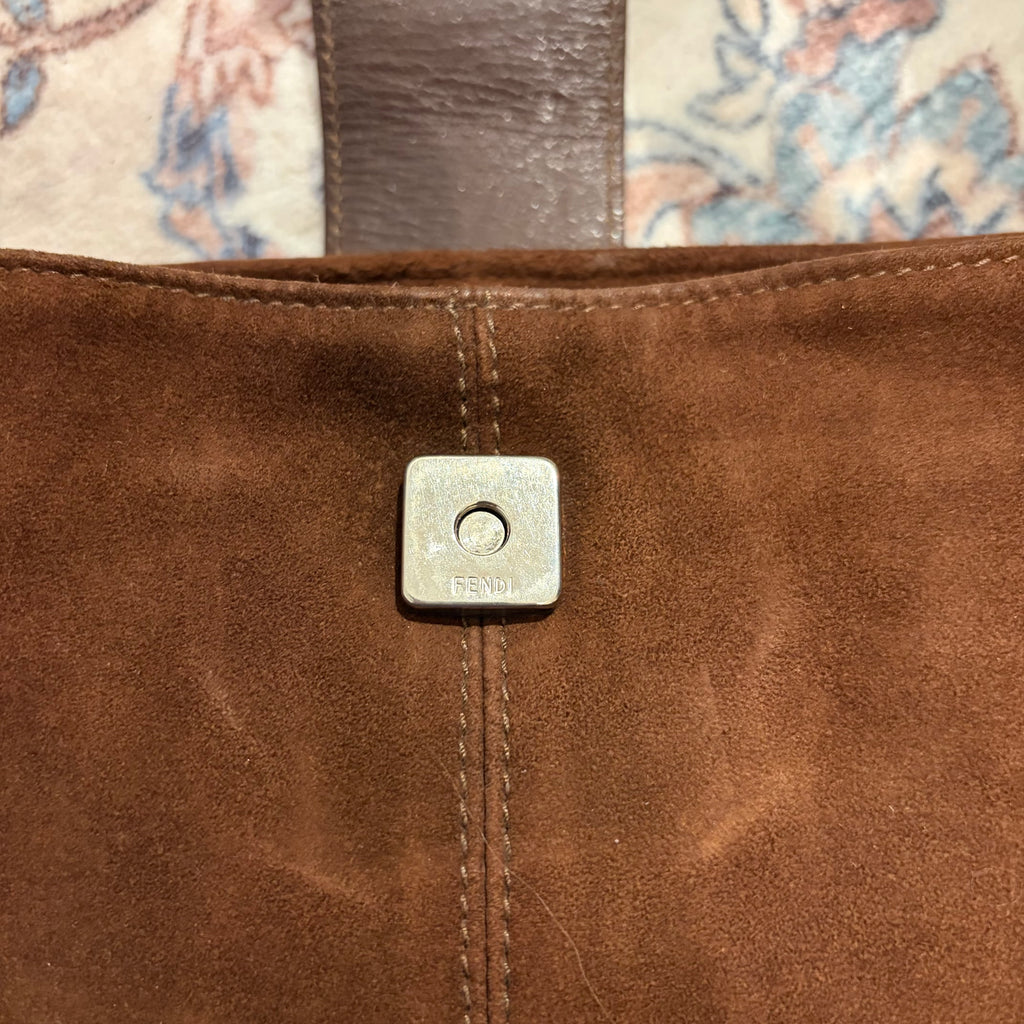 Fendi Baguette Brown Suede