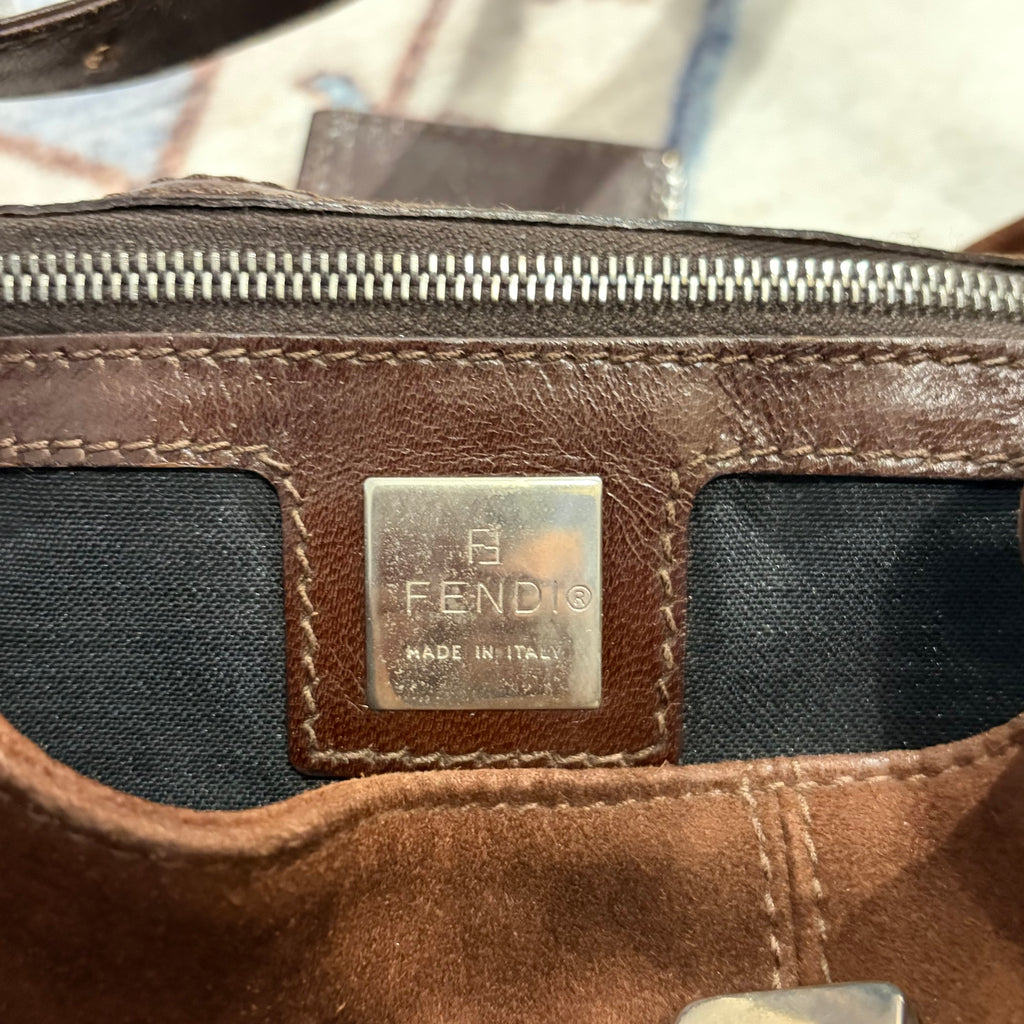 Fendi Baguette Brown Suede
