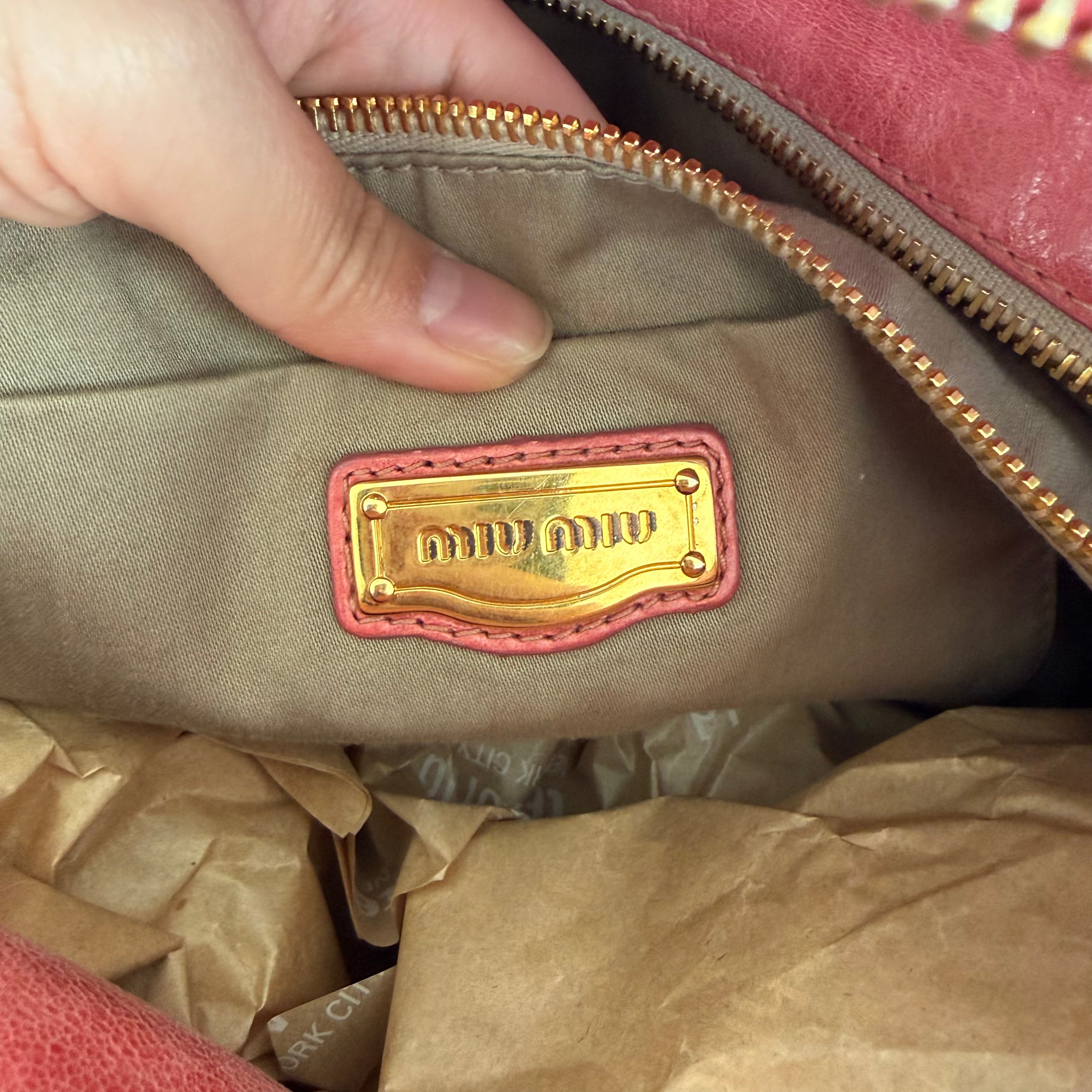 Miu Miu Bow Bag Coral