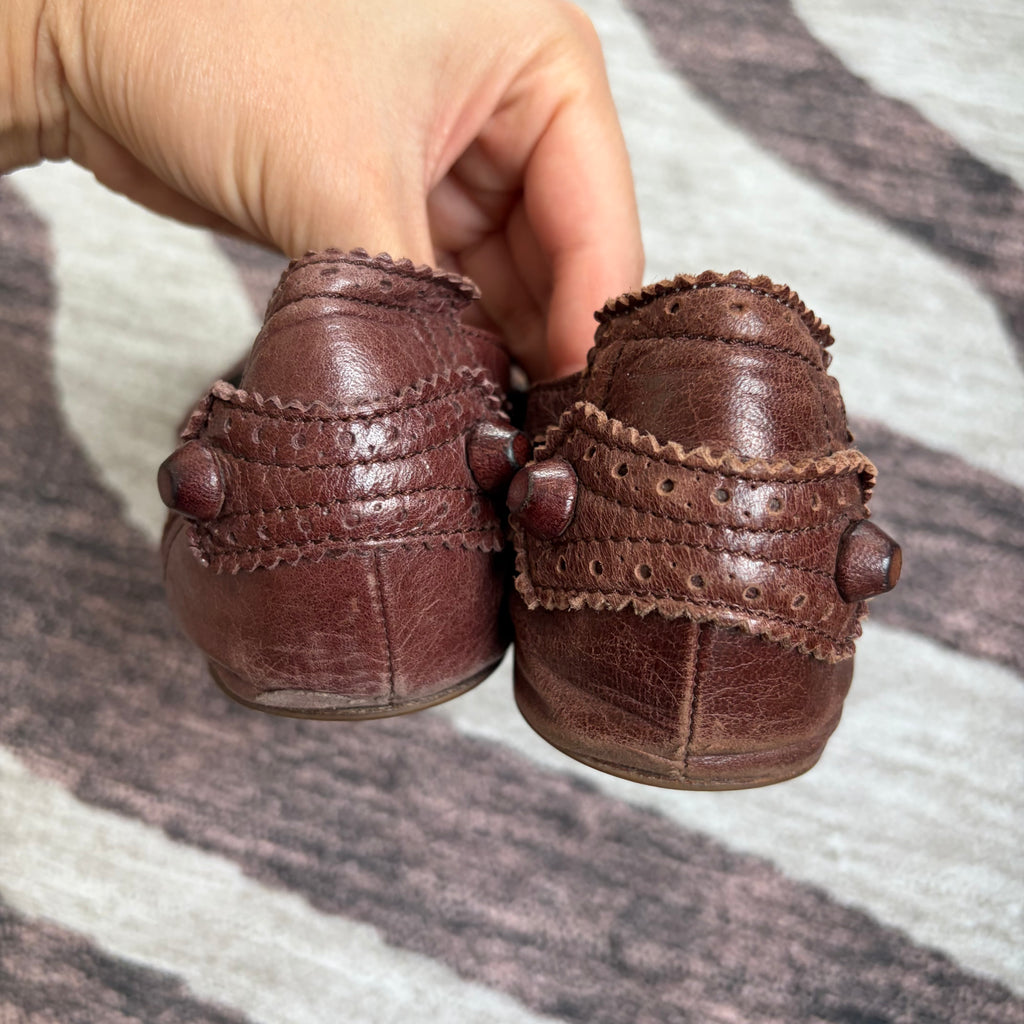 Balenciaga Arena Flats Brown