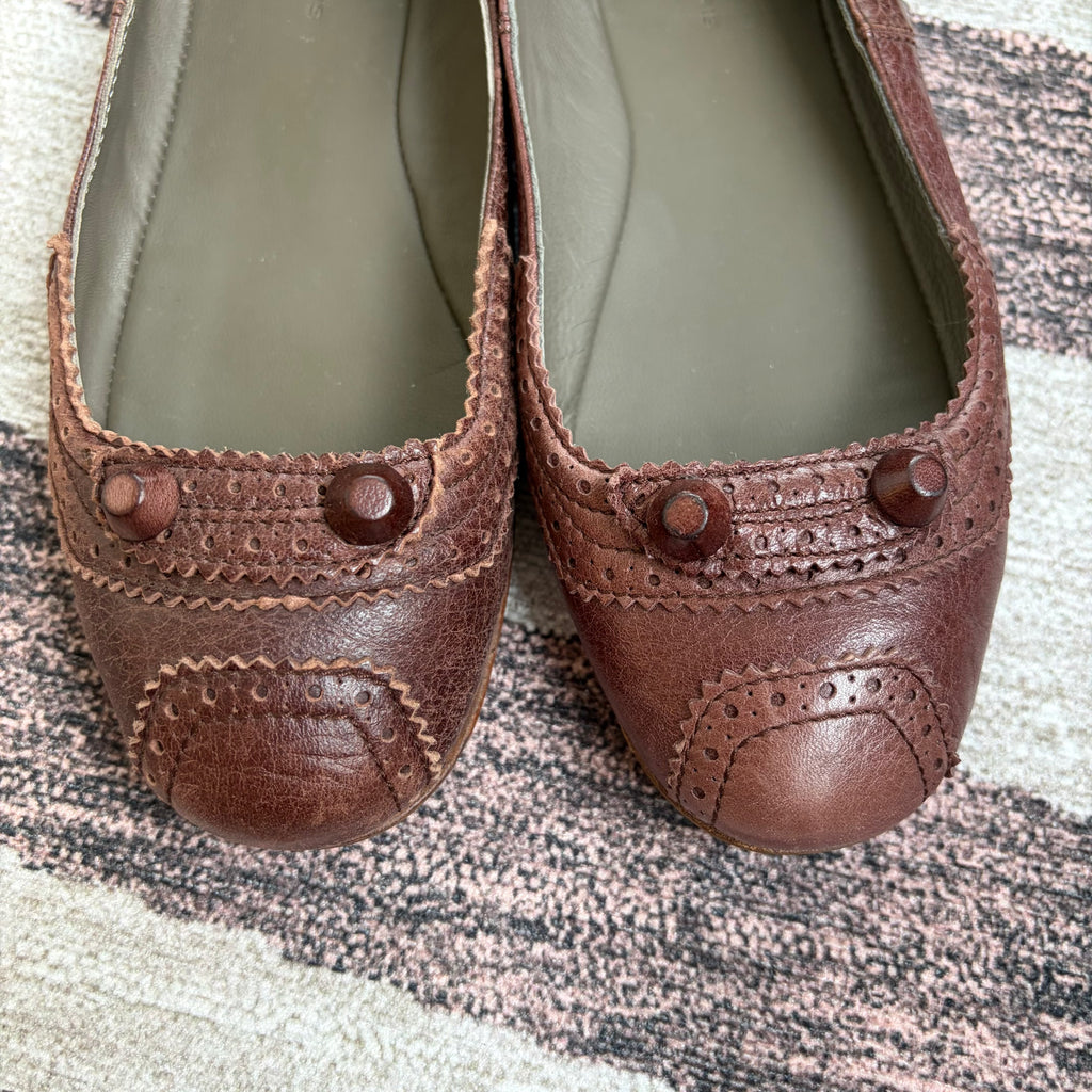 Balenciaga Arena Flats Brown