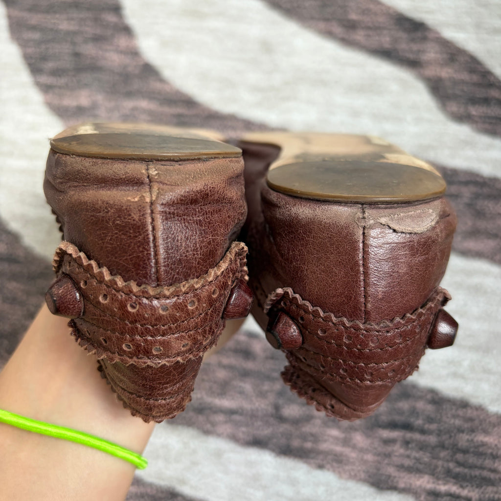 Balenciaga Arena Flats Brown